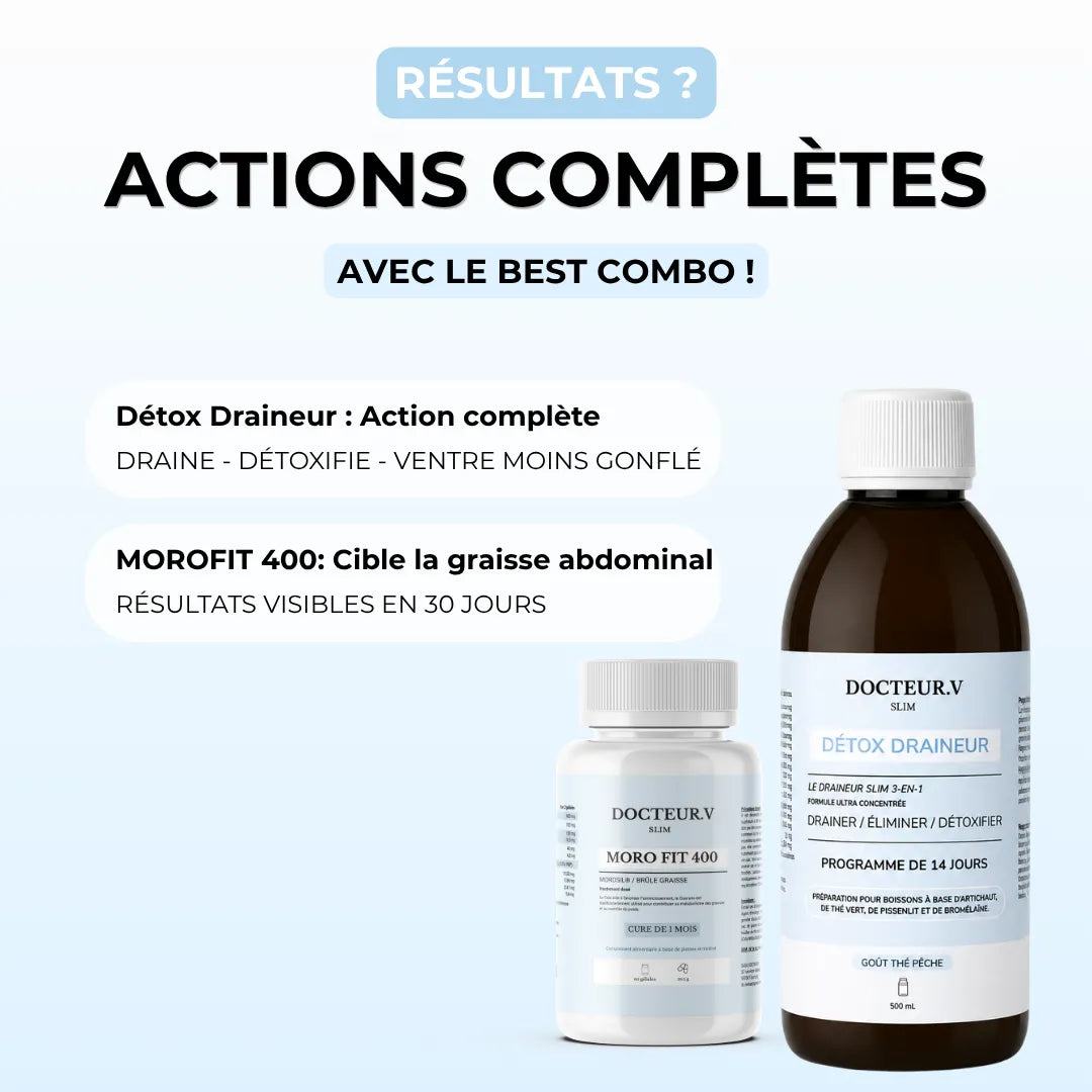 Détox Draineur Slim 3-en-1 | Formule Ultra Concentrée