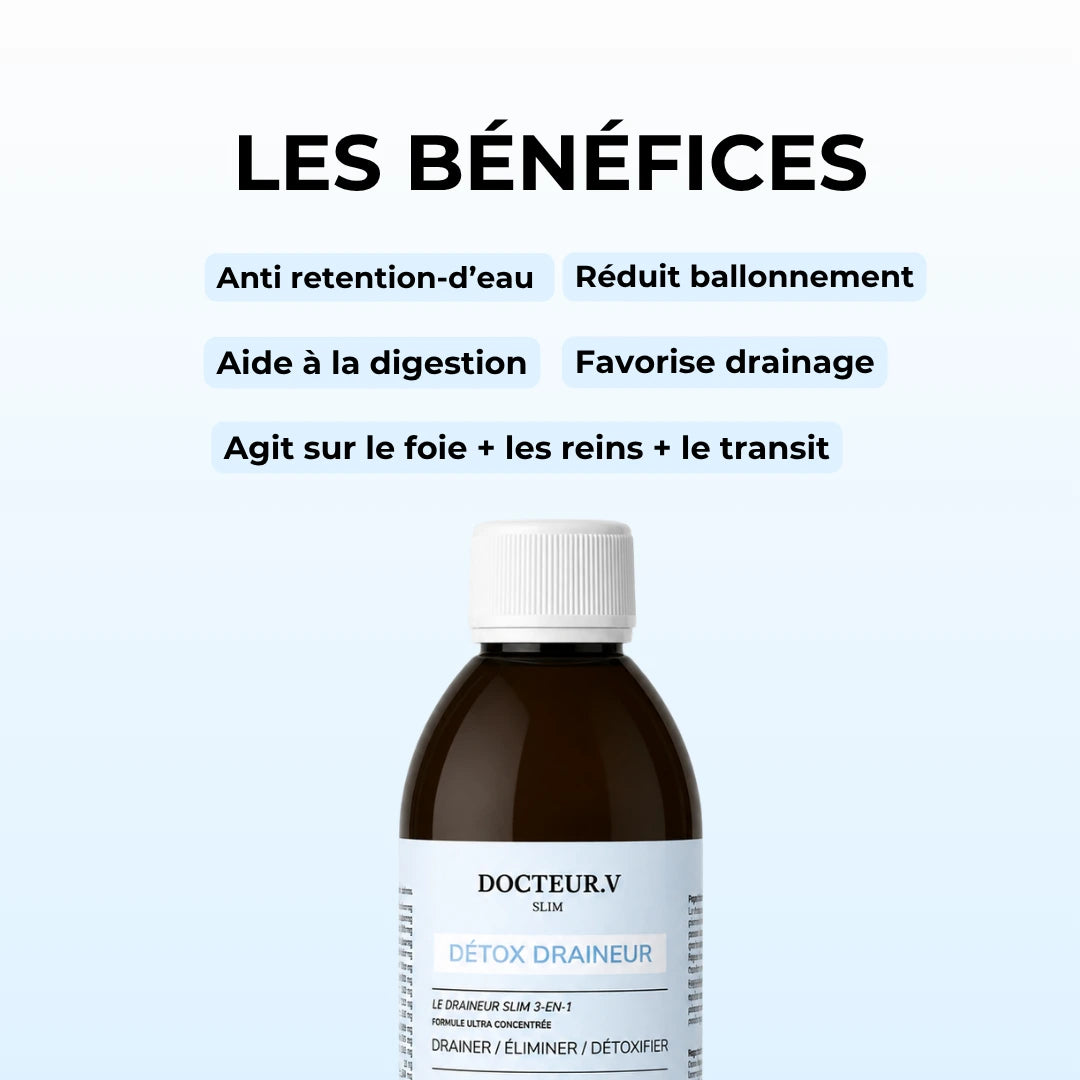 Détox Draineur Slim 3-en-1 | Formule Ultra Concentrée